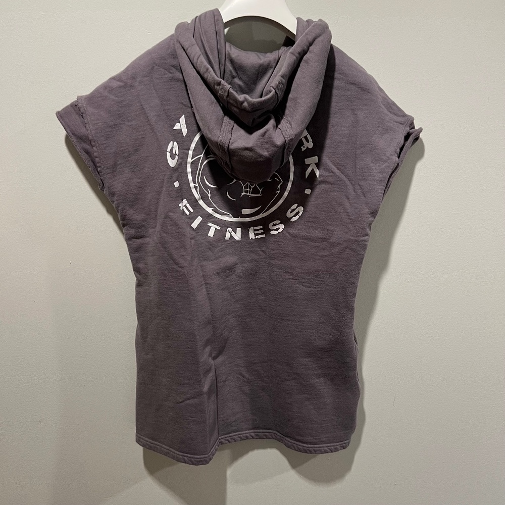 Gymshark Sleeveless Hoodie Dull Purple Muscle Hoodie Size Small